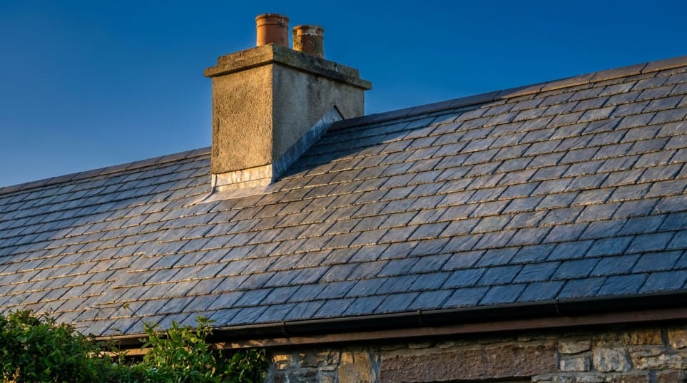 Irish homes with slate and tile roofs
